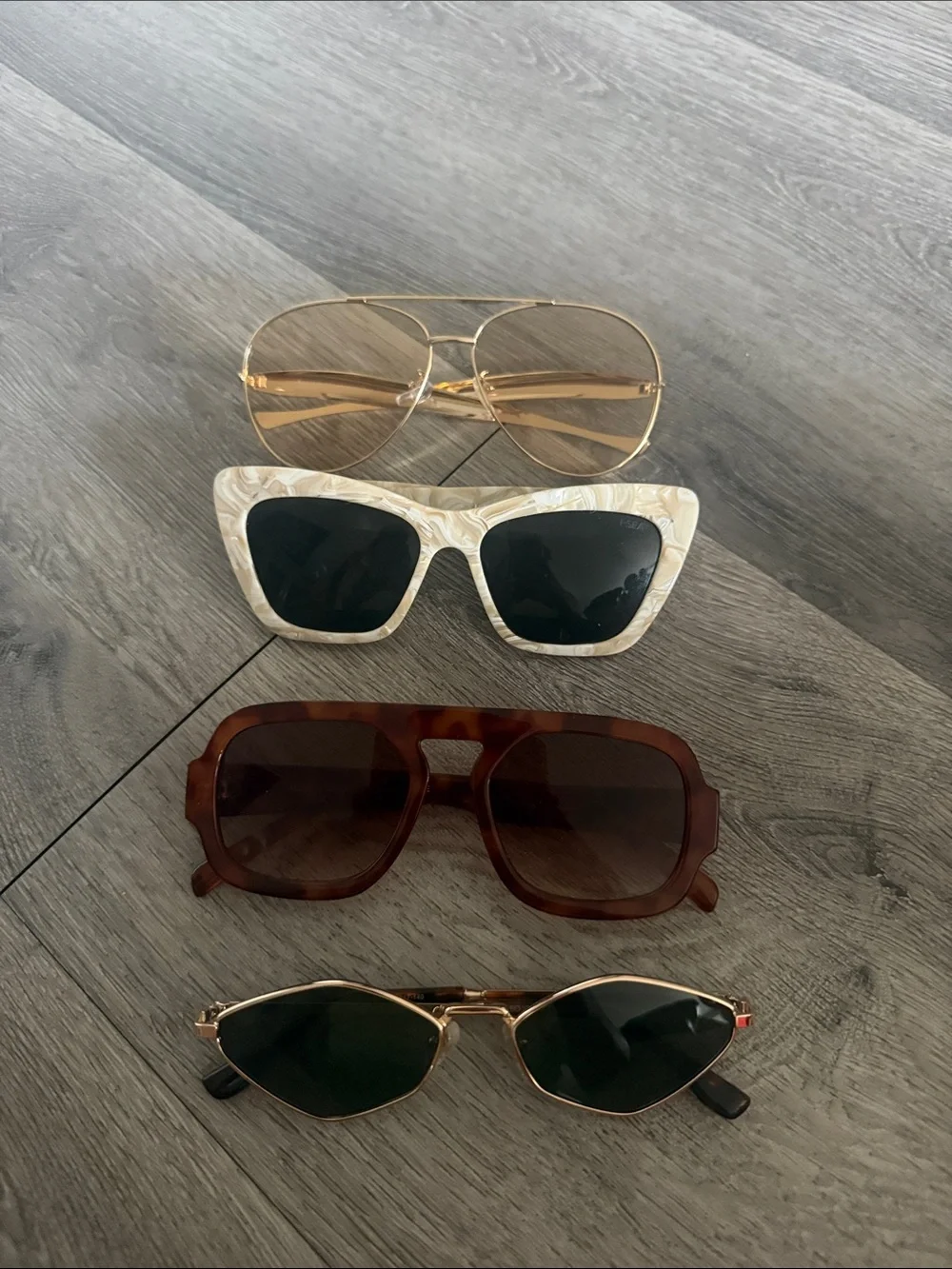 Mixed-Style Women's Sunglasses Set - Ivory, Gold, Brown, Black